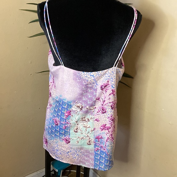 Anthropologie Skies Are Blue Pink And Blue Flowy Tank. Size Medium - Picture 3 of 4